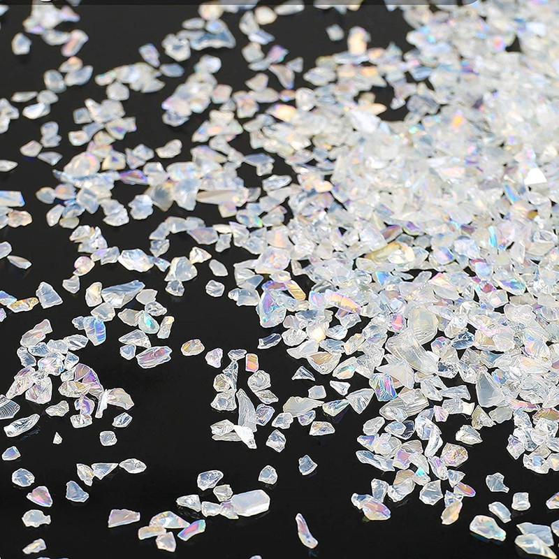 20g 2-3 มม.หักบดแก้ว Glitter Fillers สําหรับ DIY อีพ็อกซี่เรซินแม่พิมพ์ซิลิโคนเครื่องประดับเล็บหัตถกรรมทําอุปกรณ์เสริม