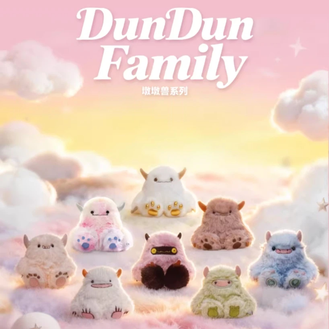 MOMOTOY Dundun Monster Family Series Chaveiro de Pelúcia Caixa Surpresa Aleatória 1 Peça Brinquedo da Moda Presente de Ano Novo Aniversário