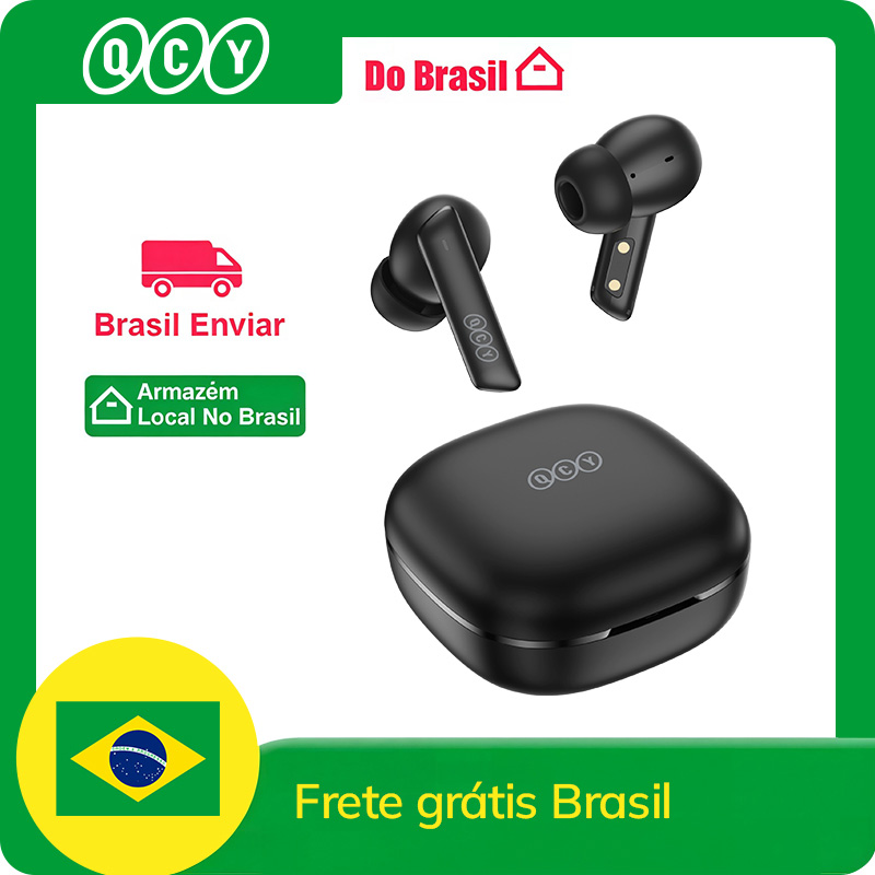 QCY HT05 ANC fone de ouvido sem fio 40dB cancelamento de ruído Bluetooth 5.2 fone de ouvido 6 microfone ENC HD chamada TWS fones de ouvido modo de transparência