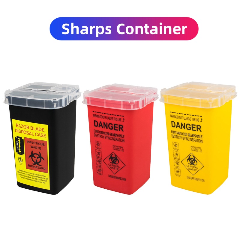 Tattoo Sharp คอนเทนเนอร์ Sharps ถังขยะขนาดใหญ่ความจุ Professional Tattoo Supplies Disposal คอนเทนเนอร์เข็มสักขยะกล่อง