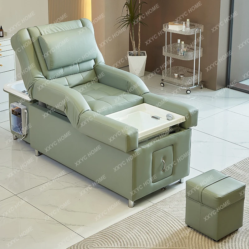 Saúde massagem nos pés loja de beleza cama de shampoo especial elevador elétrico massagem nos pés sofá cama salão de beleza cama de terapia de cabeça de alta qualidade
