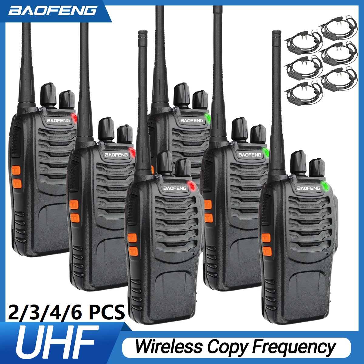 2/4/6 個 Baofeng BF-888S プロトランシーバーワイヤレスコピー周波数長距離ポータブルアップグレード BF 888S ハム双方向ラジオ狩猟