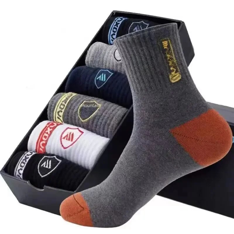 5 Paar Apring En Herfst Heren Sportsokken Zomer Vrijetijdszweet Absorberend Comfortabele Dunne Ademende Basketbal Meias