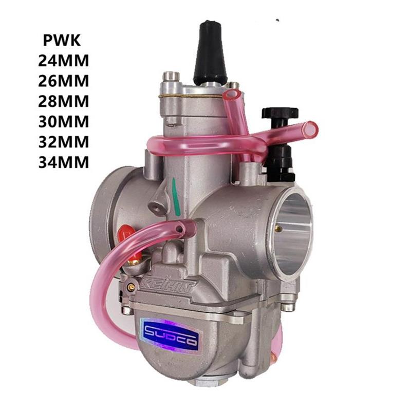 Karburator Universal untuk Keihin PWK 24 26 28 30 32 34mm 2T 4T karburator sepeda motor dengan Power Jet Moto ATV karburator pwk