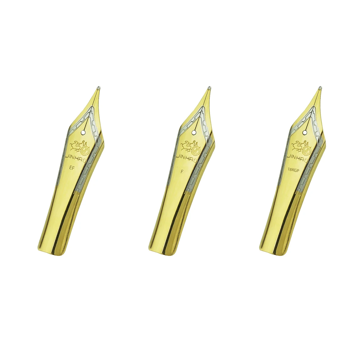 Jinhao – plumes de stylo plume originales, 3 pièces/5 pièces # 6 Doré / Argent EF F M Taille pour Jinhao 100, 450, 159, 750, Double Dragon C1 T1