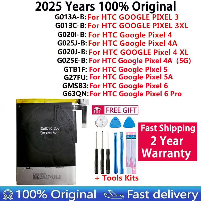 100% オリジナル新バッテリー HTC GOOGLE 2 2B ピクセル 3 ピクセル 3 XL 3XL 4XL ピクセル 4 XL ピクセル 4 4A 5A 5 5G 6 プロ Nexus S1 電池