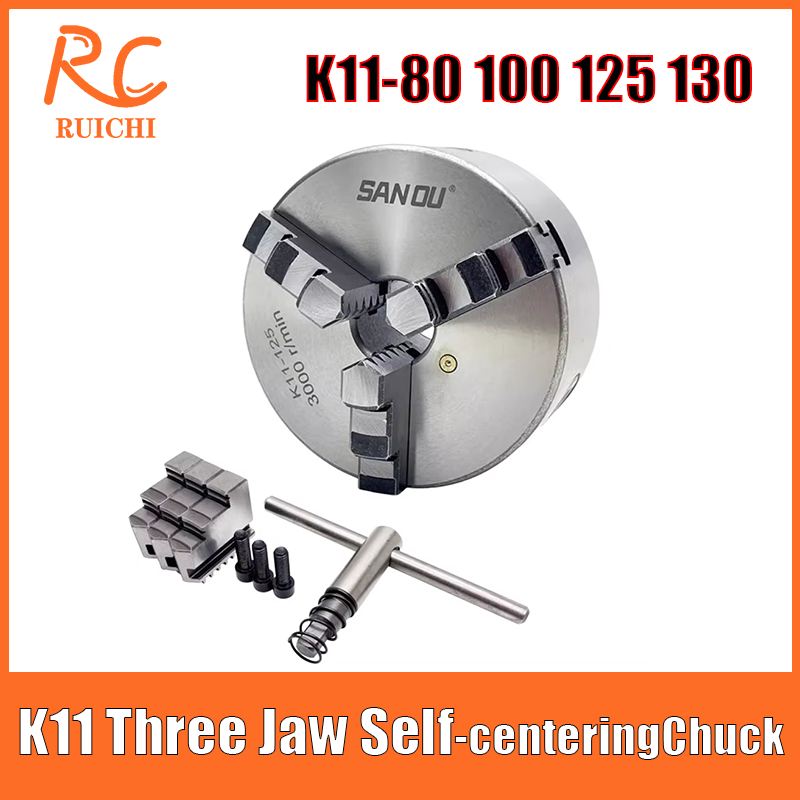 K12 80 100 125 160 200 250 130 Klauwplaat 100mm Sanou Vier Kaak Zelfcentrerende Chuck 4 ''Scroll Chuck Voor Kleine L