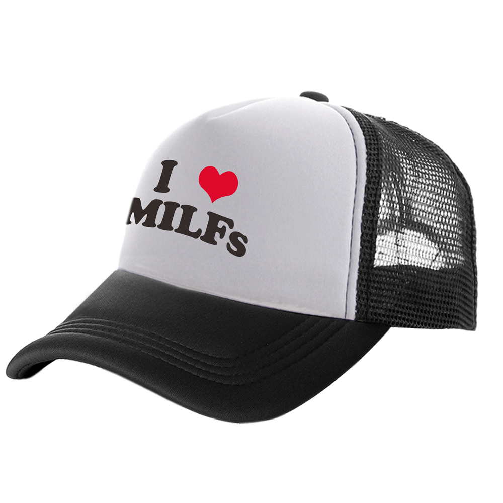 J'aime les MILFS casquettes de camionneur hommes drôle Humor chapeau casquette de Baseball Cool été unisexe maille Net casquettes MZ-476
