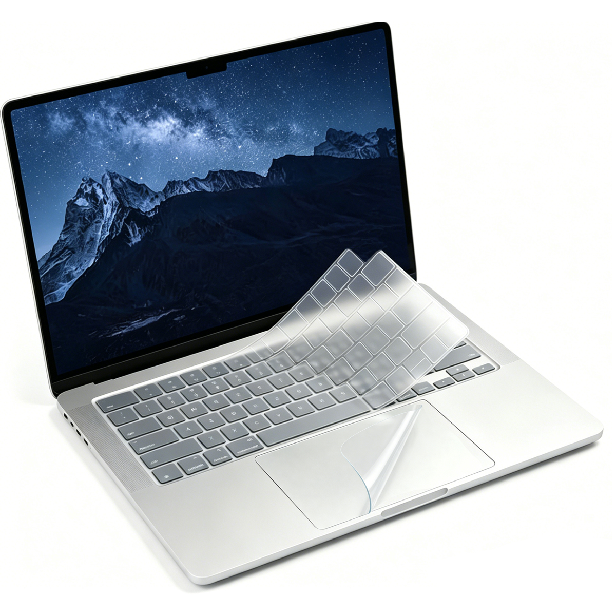 2er-Pack ultradünne TPU-Tastaturabdeckung + Trackpad-Schutz für 2026-2022 MacBook Air 13,6 Zoll M5 M4 M3 M2 Chip A3449 A3113 A2681 A3240