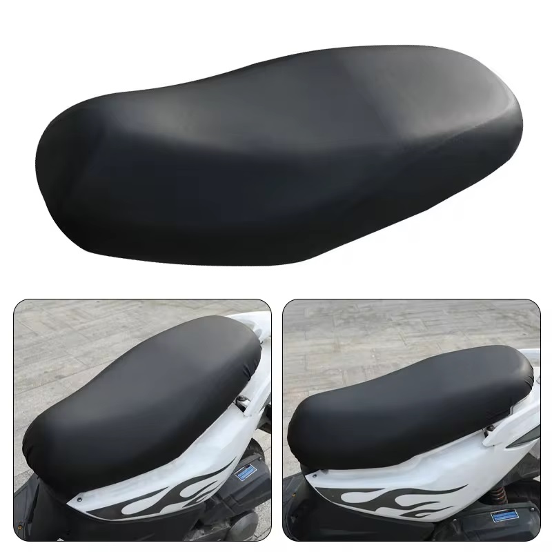 Fundas protectoras universales para asiento de motocicleta, cojín para asiento de motocicleta, impermeables, de cuero Pu, antiarañazos