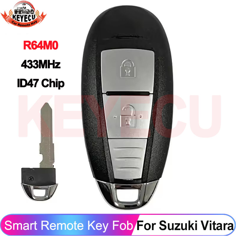 KEYECU R64M0 dla Suzuki Vitara 2016 2017 2018 2019+ Pilot zdalnego sterowania 434MHz Smart Key CMIIT ID 2013DJ1464 P/N: 37172-54P01 37172-54P02