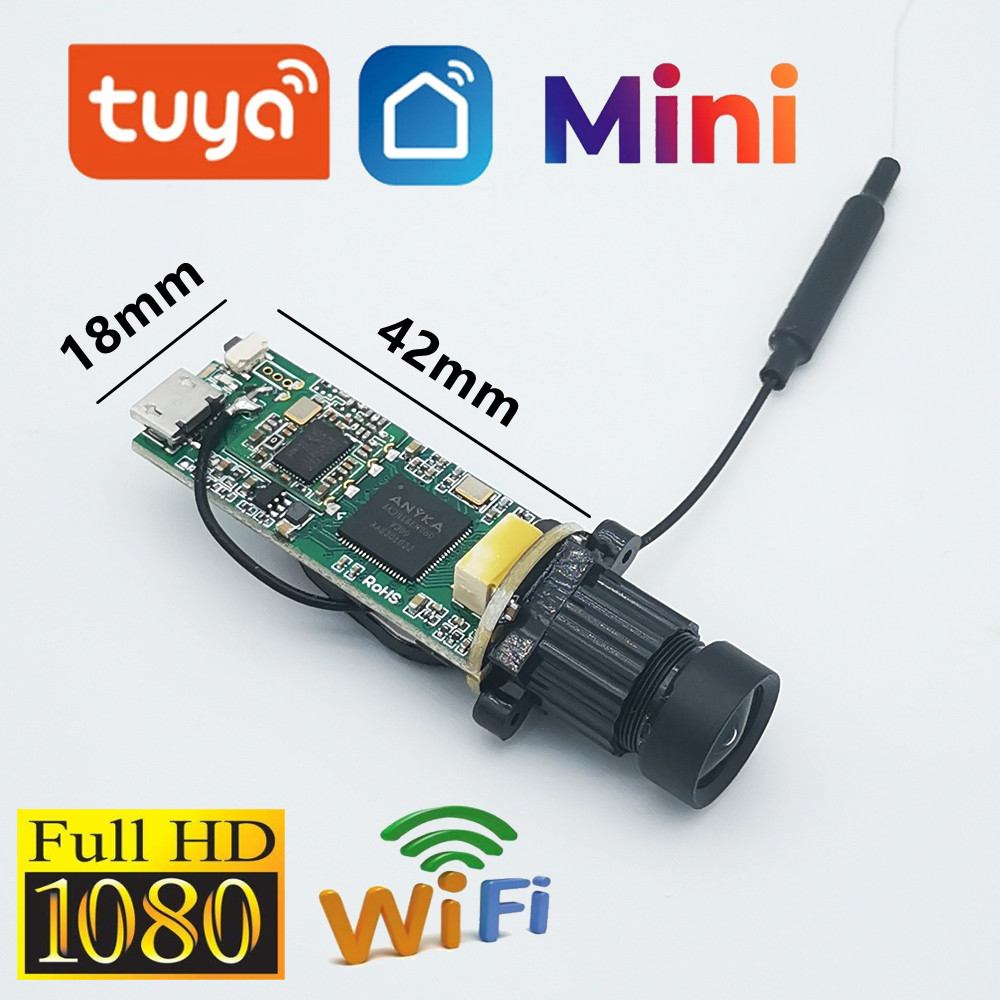 Модуль камеры Tuya DIY Mini 1080P, беспроводной IPC, винтовой инструмент, объектив небольшого размера Onvif RTSP
