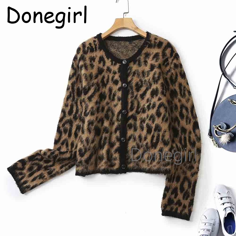 Donegirl-Cardigã de malha curta estilo preguiçoso feminino, gola redonda chique, botões, top casual de manga comprida, moda outono