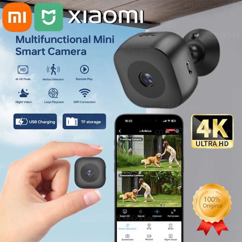 Xiaomi MIJIA 4K Mini kamera bezpieczeństwa Pełnokolorowy noktowizor Monitor WiFi o wysokiej rozdzielczości Wodoodporny nadzór z wykrywaniem ruchu
