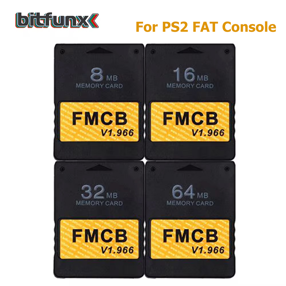 Bitfunx Free McBoot V1.966 8MB/16MB/32MB/64MB Memory Card for PS2 Fat Console