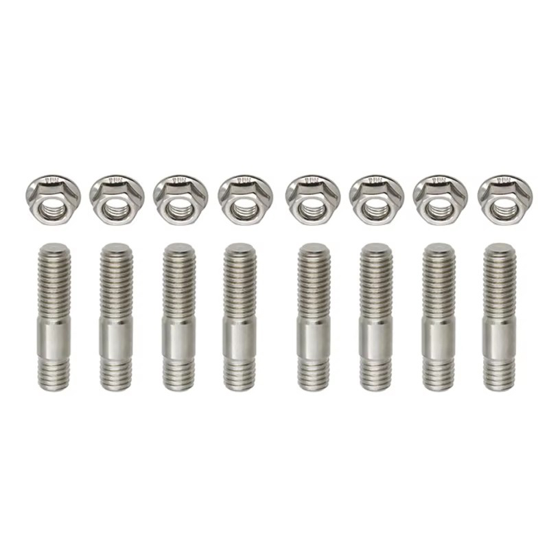16x 8x M8 pernos de escape de acero inoxidable y tuercas de brida para Suzuki GT 550 750 Honda pernos de escape de motocicleta tornillo de escape