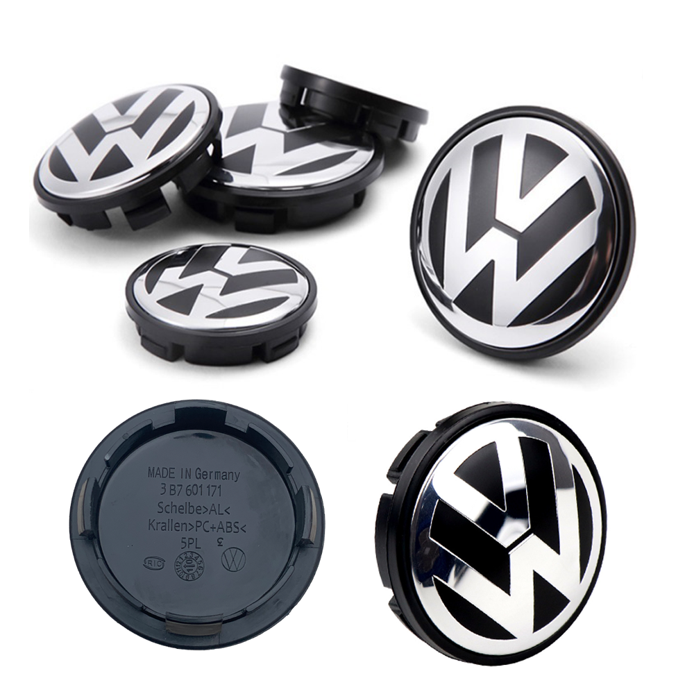 4szt 55mm 56mm 65mm 70mm Kołpaki środkowe kół samochodowych Osłona kołpaka do VW Volkswagen Jetta MK5 Golf Passat stylizacja 3B 7601171   1J 0601171