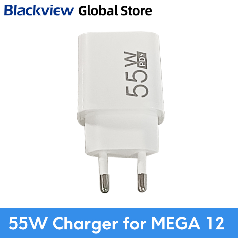 Pengisi Daya Asli Blackview EU 55W Tipe-C Adaptor Pengisi Daya Untuk Tablet Blackview MEGA 12