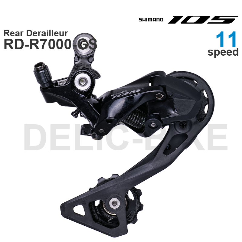 SHIMANO 105 R7000 Derailleur belakang, RD-R7000-GS Cage Medium 11-kecepatan mencakup 11-28t hingga 11-34t bagian asli