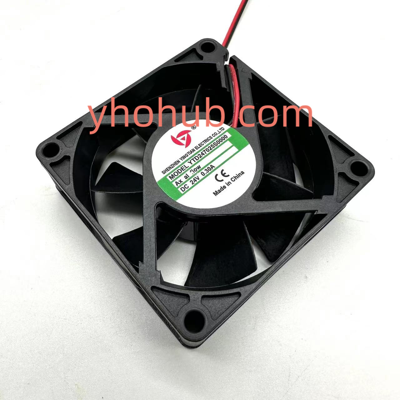 YTD247025S0000 DC 24V 0.30A 70X70X25Mm 2สาย Server พัดลมระบายความร้อน