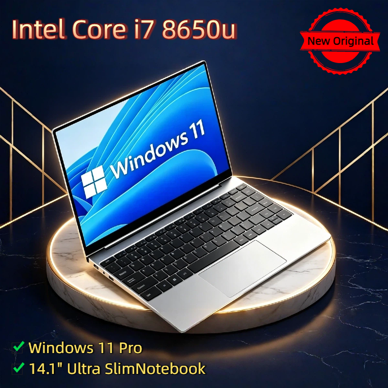 Portátil para juegos ultrafino de 14.1 pulgadas con resolución HD de 1920x1080, Intel Core i7 8650U, 32 GB de RAM, SSD de 2 TB, Windows 11, Notebook PC Gamer