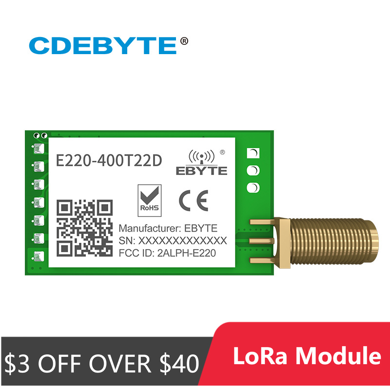 433MHz LLCC68 LoRa 470MHz ワイヤレスモジュール 22dBm 長距離 5km CDEBYTE E220-400T22D SMA-K UART RSSI トランスミッタ レシーバ SEMTECH