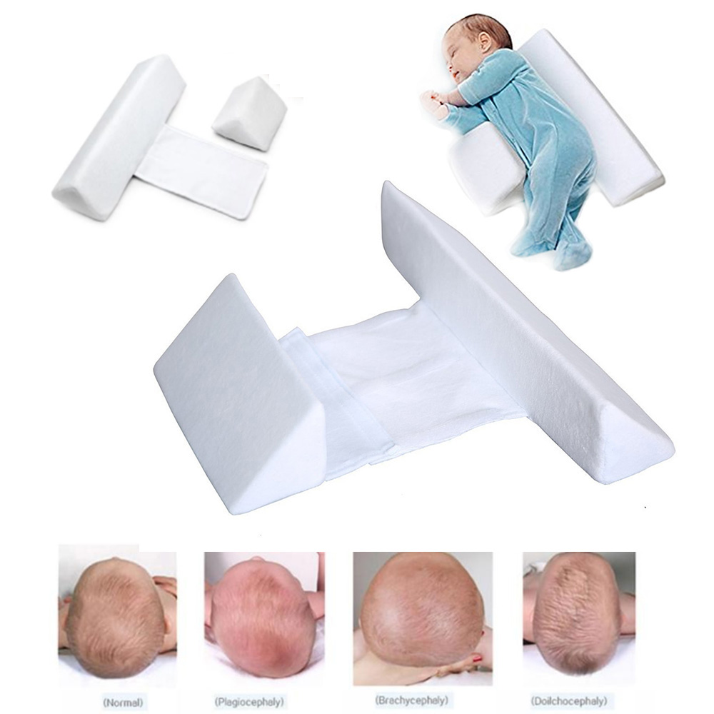 Almohada moldeadora de bebé recién nacido, almohada antivuelco para dormir lateral, almohada triangular de posicionamiento para bebé de 0 a 6 meses
