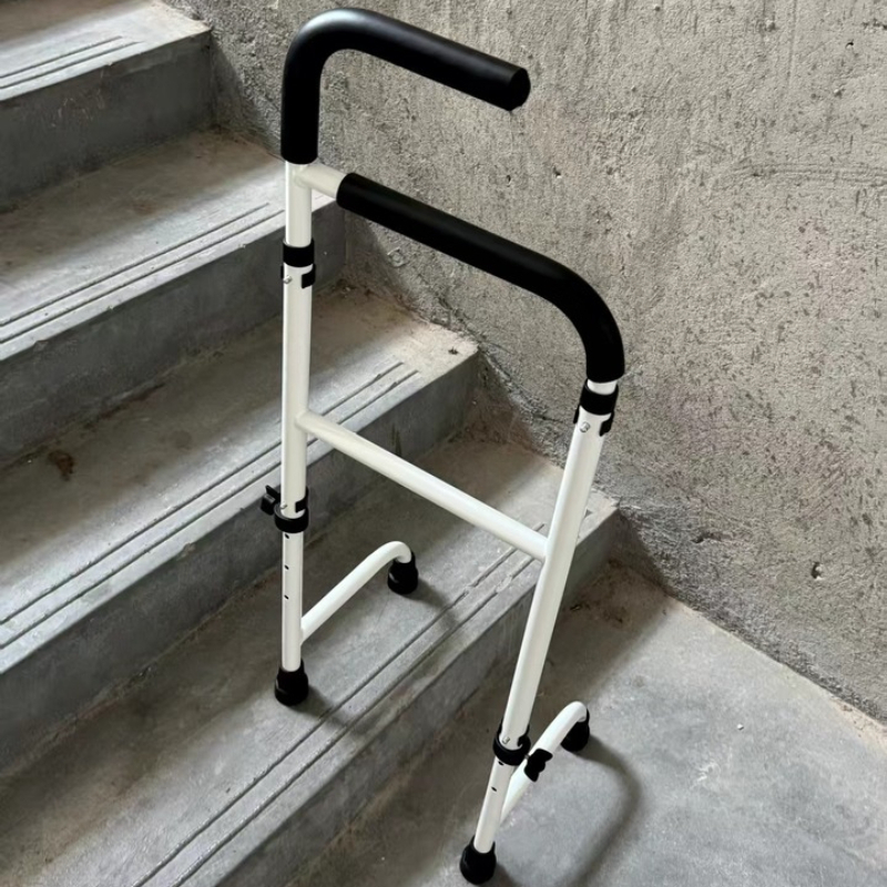 ‌Adjustable Stair Walker, Lightweight Anti-Slip Walking Stick, Silent Mobility Aid for Seniors, Foldable Climbing Assistant