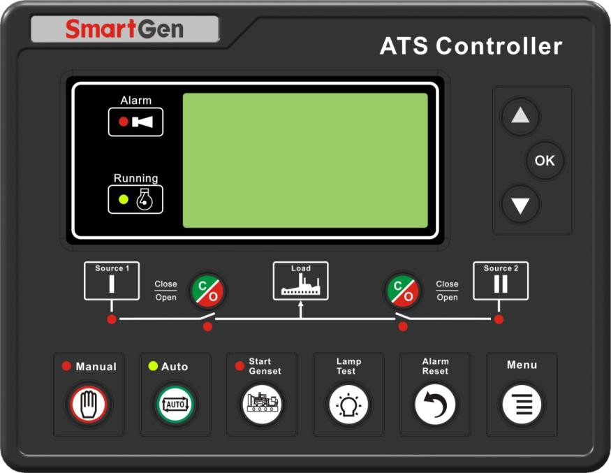 Kontroler Smartgen HAT700 ATS Inteligentny moduł z podwójnym zasilaniem Kontroler generatora z RS485