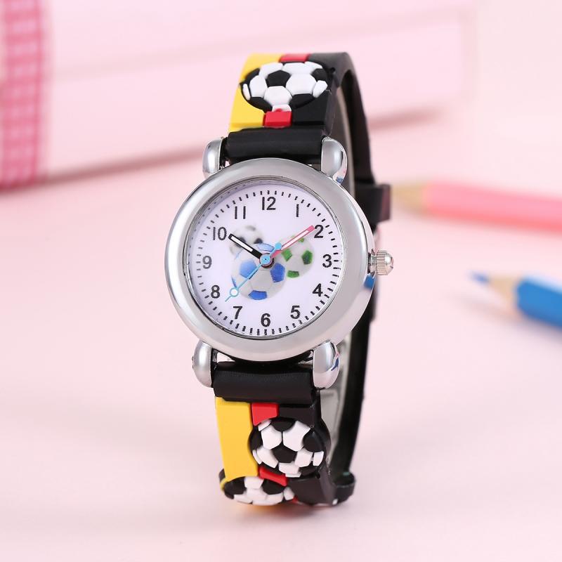 Desenhos animados futebol quartzo relógio infantil, relógio eletrônico, cor, estudantes, moda, novo