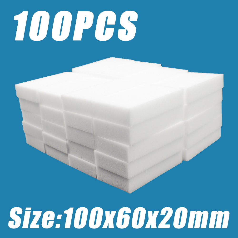 10/20/30/100 pçs esponja de melamina borracha de esponja mágica 10x6x2cm branco esponjas de limpeza limpador para cozinha acessórios do banheiro