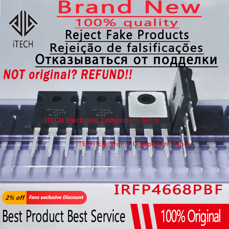 10 stks/partij Originele IRFP4668 IRFP4668PBF TO-247 High Power Veldeffect N Kanaal 200 V 130A 100% Nieuwe en Echte Hoge kwaliteit