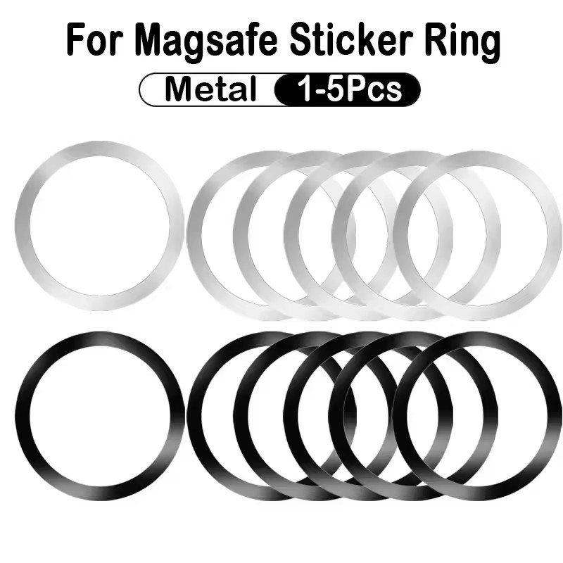 Anillo de placa de Metal magnética Universal de acero inoxidable para cargador inalámbrico Magsafe, pegatina de hoja de hierro, soporte magnético para teléfono de coche