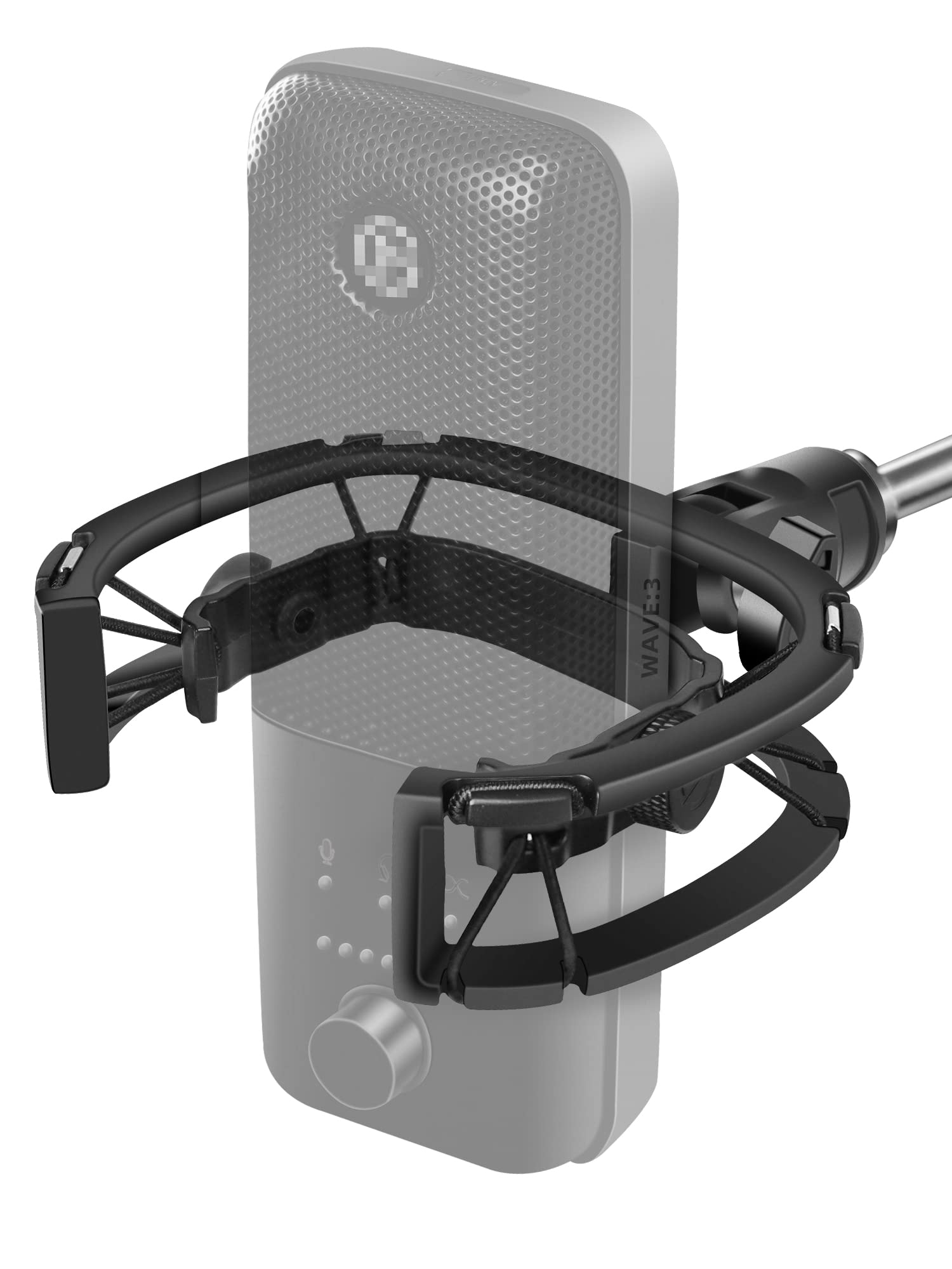 Support anti-choc Etour Wave, [construit sur mesure pour micro Wave] Clip de support de suspension anti-vibration compatible avec Elgato