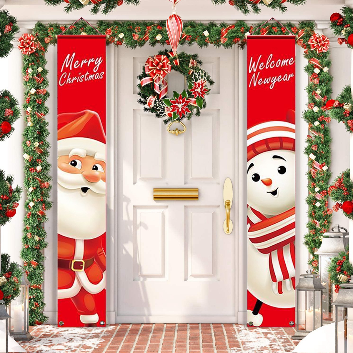 Papai Noel Natal Porta Bandeira, Feliz Natal Decorações para Casa, Ornamento De Natal, Presente De Ano Novo, 2022, 2023