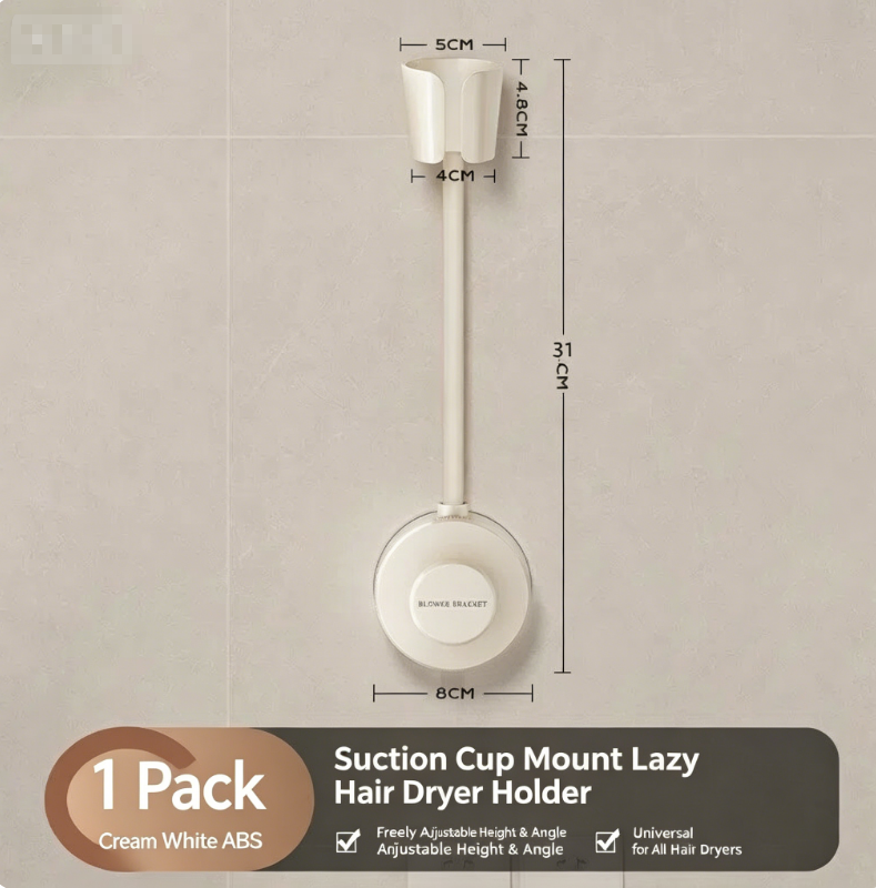 Powerful Suction Cup Hair Dryer Stand Bathroom Shelf Bathroom Organizer Shower Organizer No Need To Hold By Hand Hanging Rack