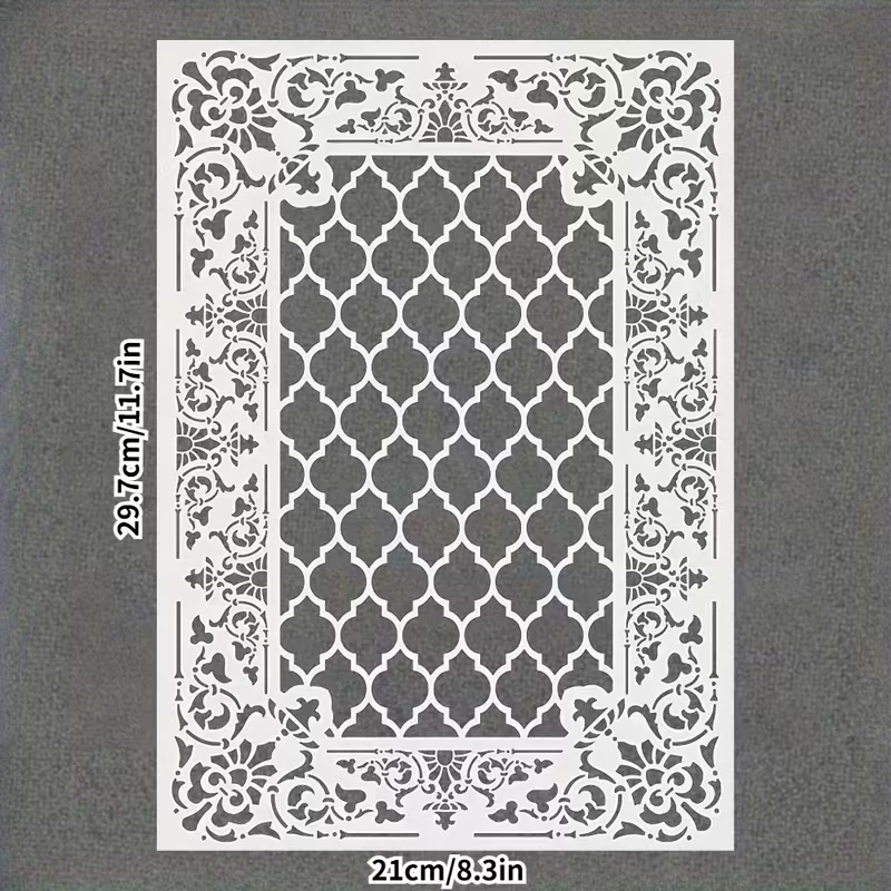 A4 29*21 см Ретро сетка DIY трафареты настенная живопись раскраска для скрапбукинга тиснение альбом декоративная бумажная открытка шаблон, стена