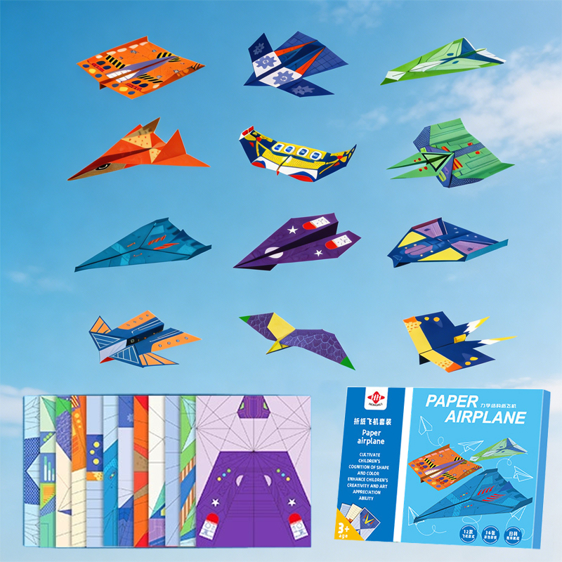 Kit de 36 Hojas de Papel para Hacer Aviones de Papel, Manualidades Educativas STEM, Juego de Juguetes DIY, Divertida Actividad para Padres e Hijos, Recuerdo de Fiesta de Cumpleaños, Regalo