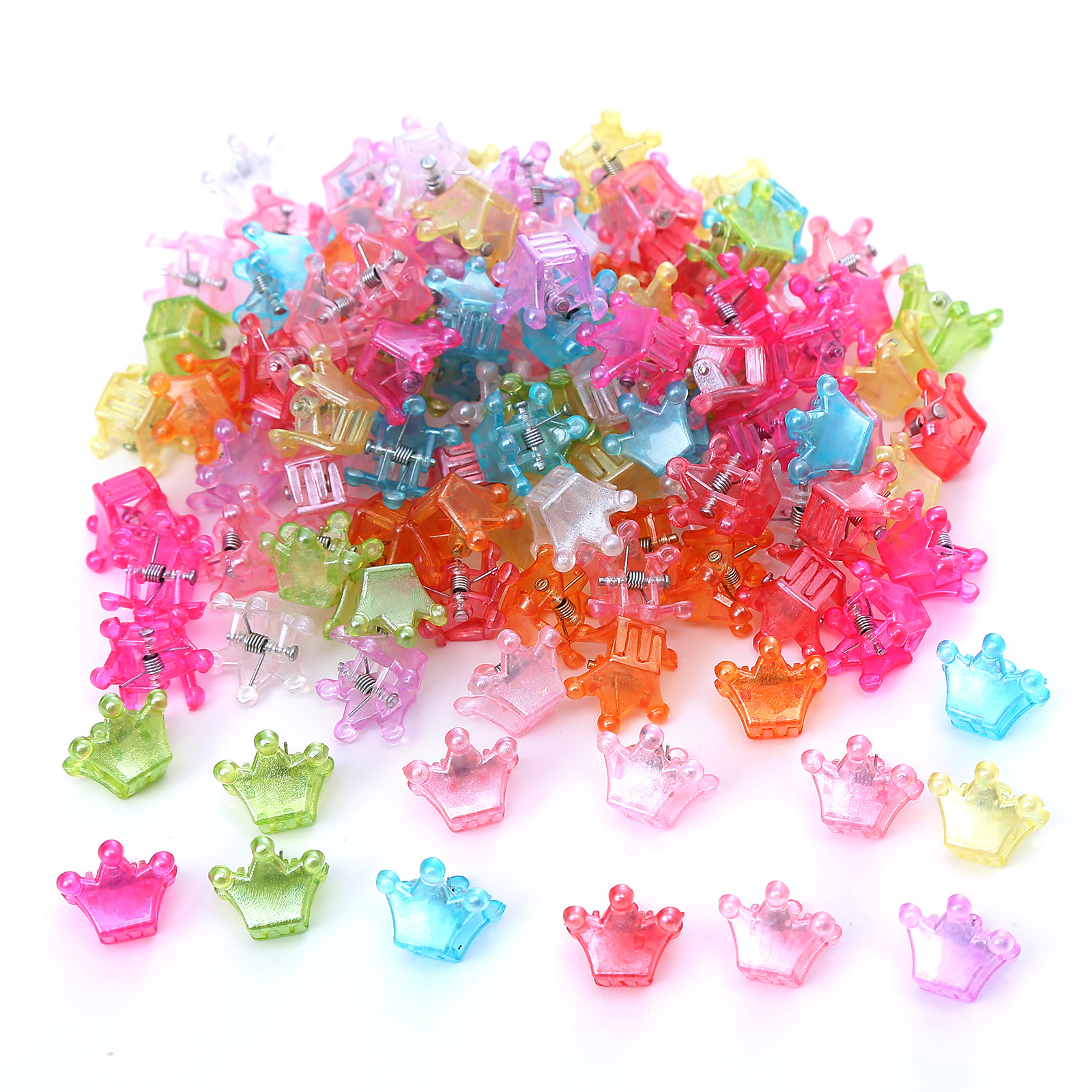 20 Teile/los Neue Bunte Kleine Haar Krallen Nette Cartoon Blume Sterne Crown Haar Clip Für Baby Mädchen Barrettes Haar Zubehör