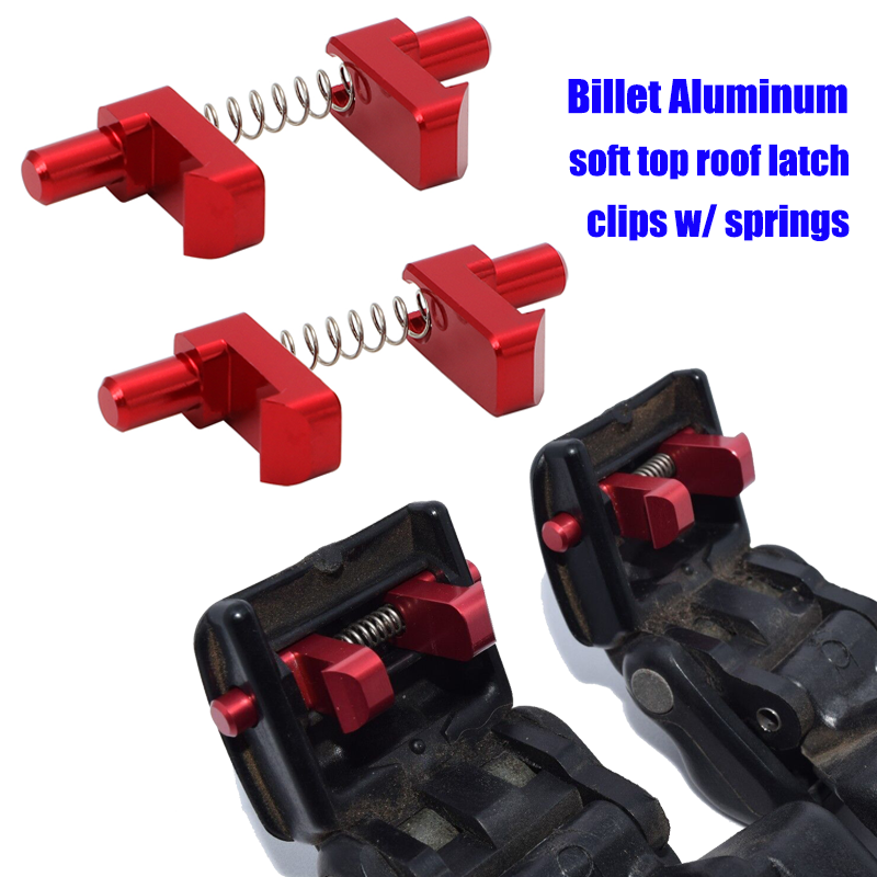4 clips de fixation de toit souple en aluminium avec ressorts pour Geo Tracker / Suzuki Sidekick / Vitara Jimny / Pontiac Sunrunner
