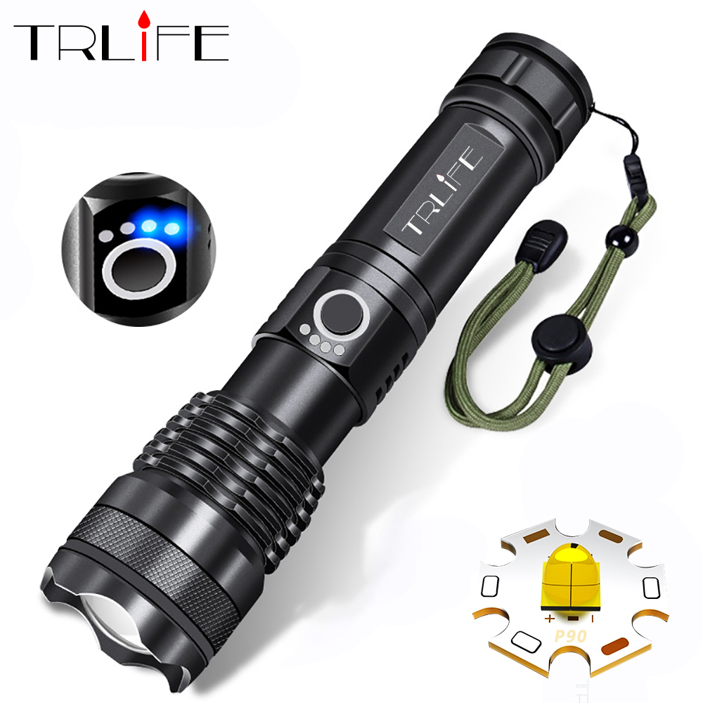 Nâng Cấp 1000000LM Xhp50 Mạnh Nhất Đèn Pin LED Sạc Usb 18650 Zoom Đèn Pin Led Tốt Nhất Cắm Trại Ngoài Trời & Sử Dụng Khẩn Cấp