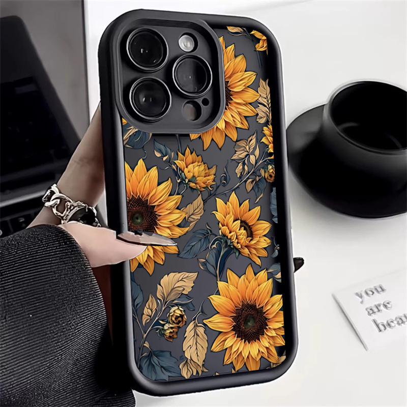 Sunflowers Printed Matte Phone Case for Xiaomi Redmi Note 14 13 12 11 Pro Plus 5G 12S 11S 10S 10 12C 13C 14C 12 13 4G Soft Cover