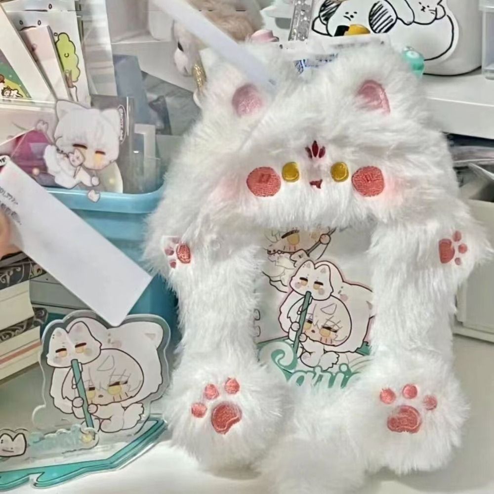Multifunctional Photocard Case Bear/Rabbit/Chick Cute Photo Card Holder Cartoon Plush Bus Door Cards Sleeve School Office