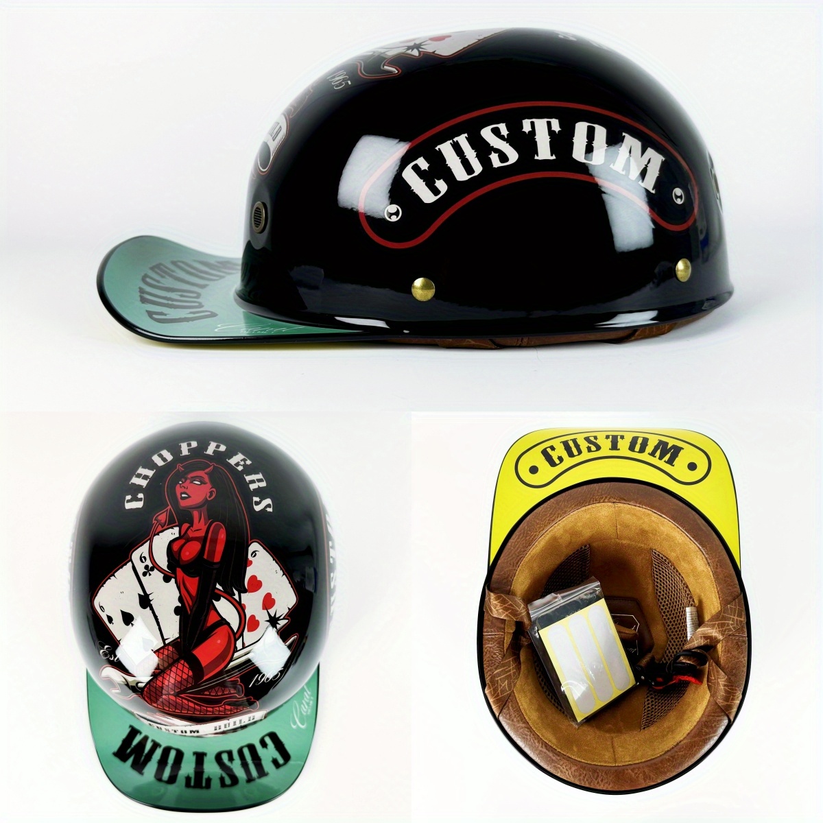 Kask motocyklowy mężczyźni Retro kaski motocyklowe pół twarzy czapka z daszkiem osobowość Capacete De Moto certyfikat DOT kask rowerowy