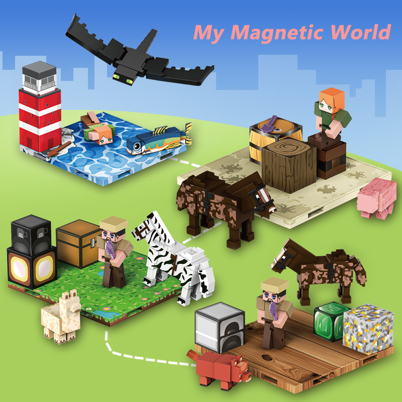 3D meus blocos de construção magnéticos, brinquedos de raciocínio espacial de construção de aprendizagem DIY, presentes de aniversário para crianças com mais de 6 anos de idade
