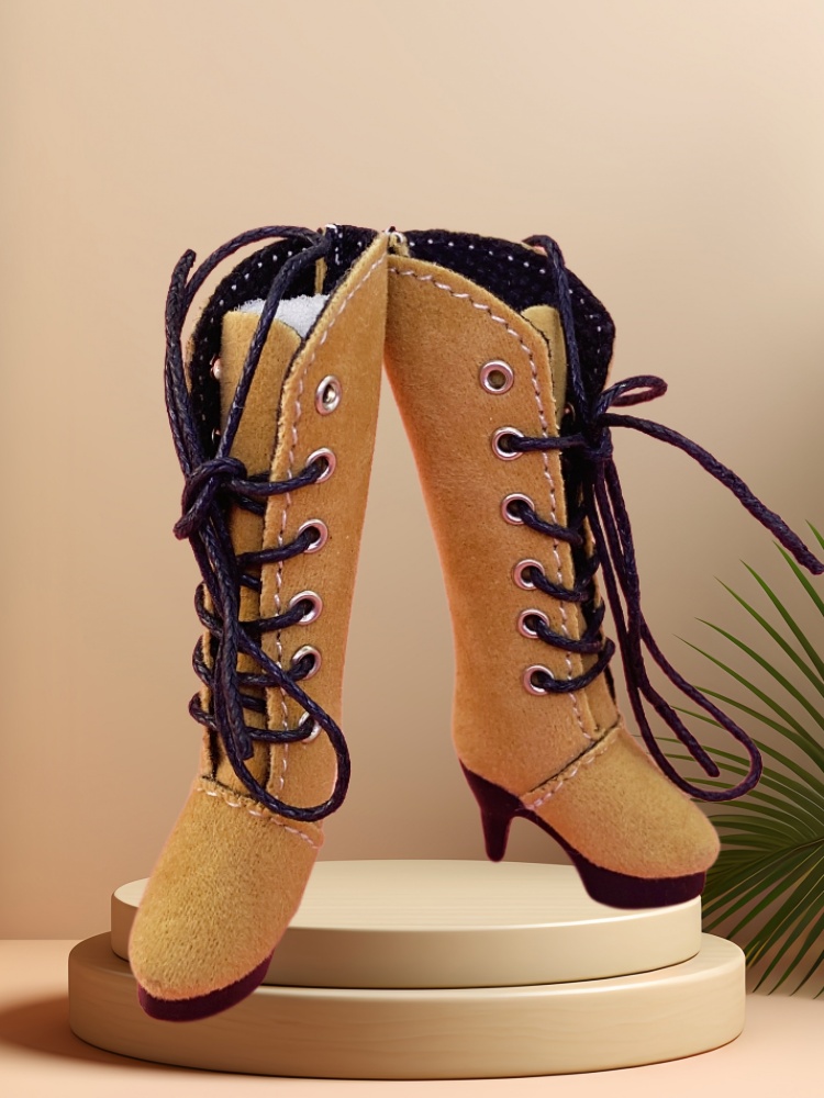 Tilda 2,5 cm Mini-Puppenstiefel für Blythe-Puppen, Spielzeug, süße High-Heel-Schuhe für Azone Obitsu Licca, Zubehör für OB22-Spielzeugpuppen, Geschenk