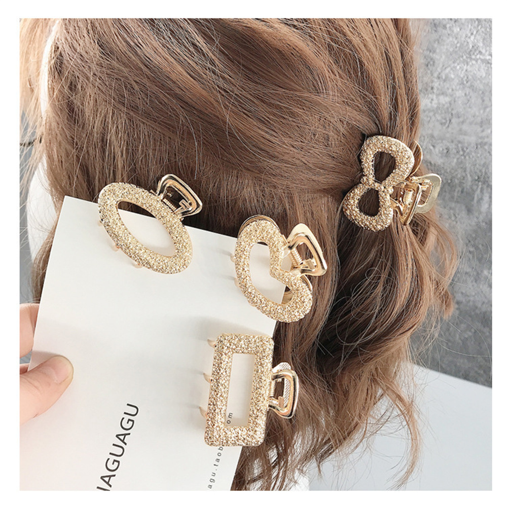 Clip per artigli per capelli in cristallo di moda Clip per artiglio piccolo in metallo per capelli ricci spessi e sottili Forcina antiscivolo a tenuta forte per le donne