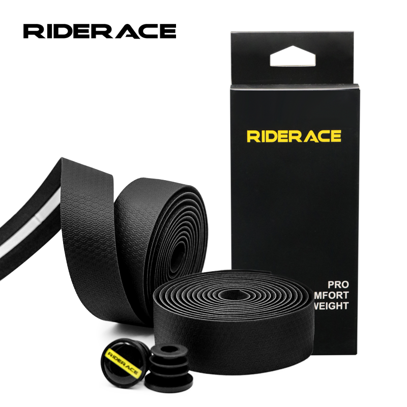 Cinta para manillar de bicicleta, cintas antideslizantes para manillar de bicicleta de carretera, PU EVA, absorción de impacto, antivibración, tapón final suave para envoltura de ciclismo