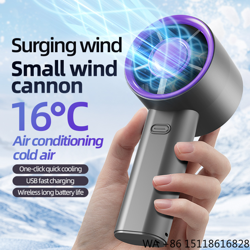Hurtowy wentylator USB z funkcją turbo, przenośny, ręczny, chłodzący, ładowany, biurkowy, mały, mini wentylator USB, rok 2025