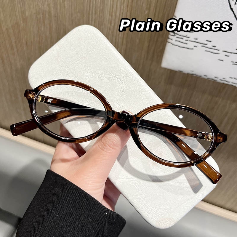 Oval pequeno quadro retro feminino coreano simples óculos anti-luz azul óculos de proteção para os olhos senhoras óculos ópticos